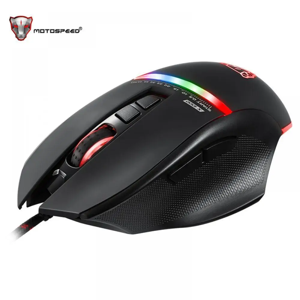 Motospeed V10 USB Проводная игровая клавиатура Мышь с светодиодный Подсветка 7 кнопок 4000