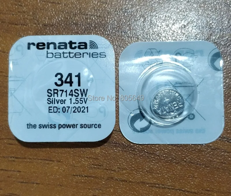 10X Renata 1 55 V Аккумулятор для часов 341 SR714SW оксид серебра швейцарский E341 S36 RW322|Часовые