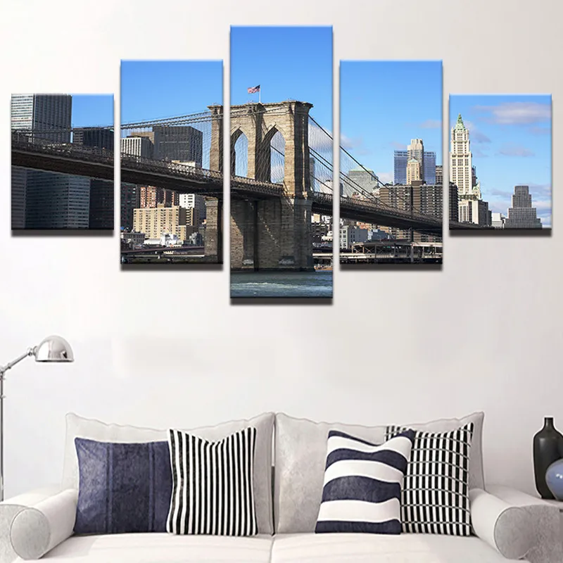 Картины на холсте домашние декоративные настенные картины с принтом 5 шт.