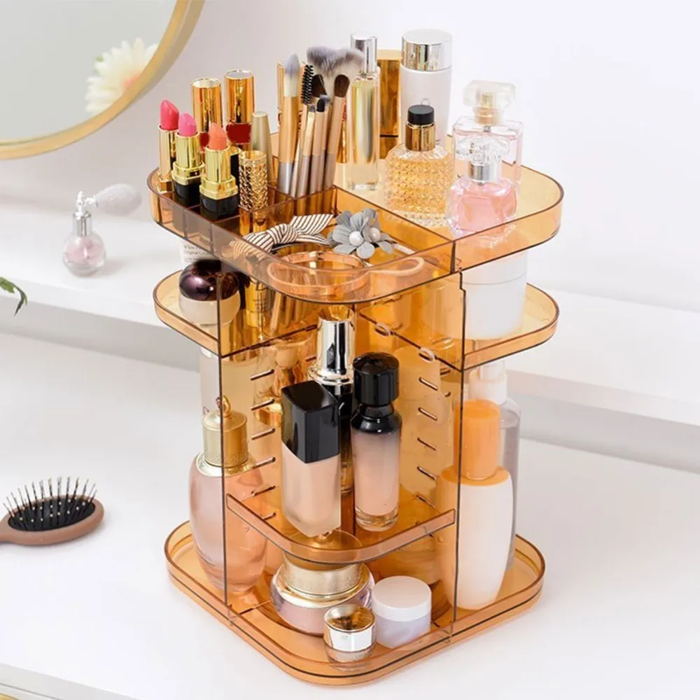 2019 1PC 360 Degrees Rotating Cosmetic Storage Rack Lipstick Jewelry Case Holder Display Stand Box MakeUp Organizer | Дом и сад