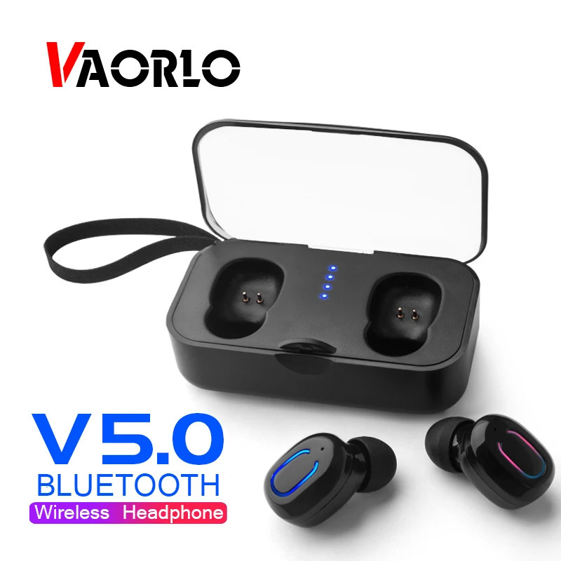 VAORLO TWS Bluetooth 5 0 наушники в ухо двойной микрофон истинные беспроводные 3D стерео