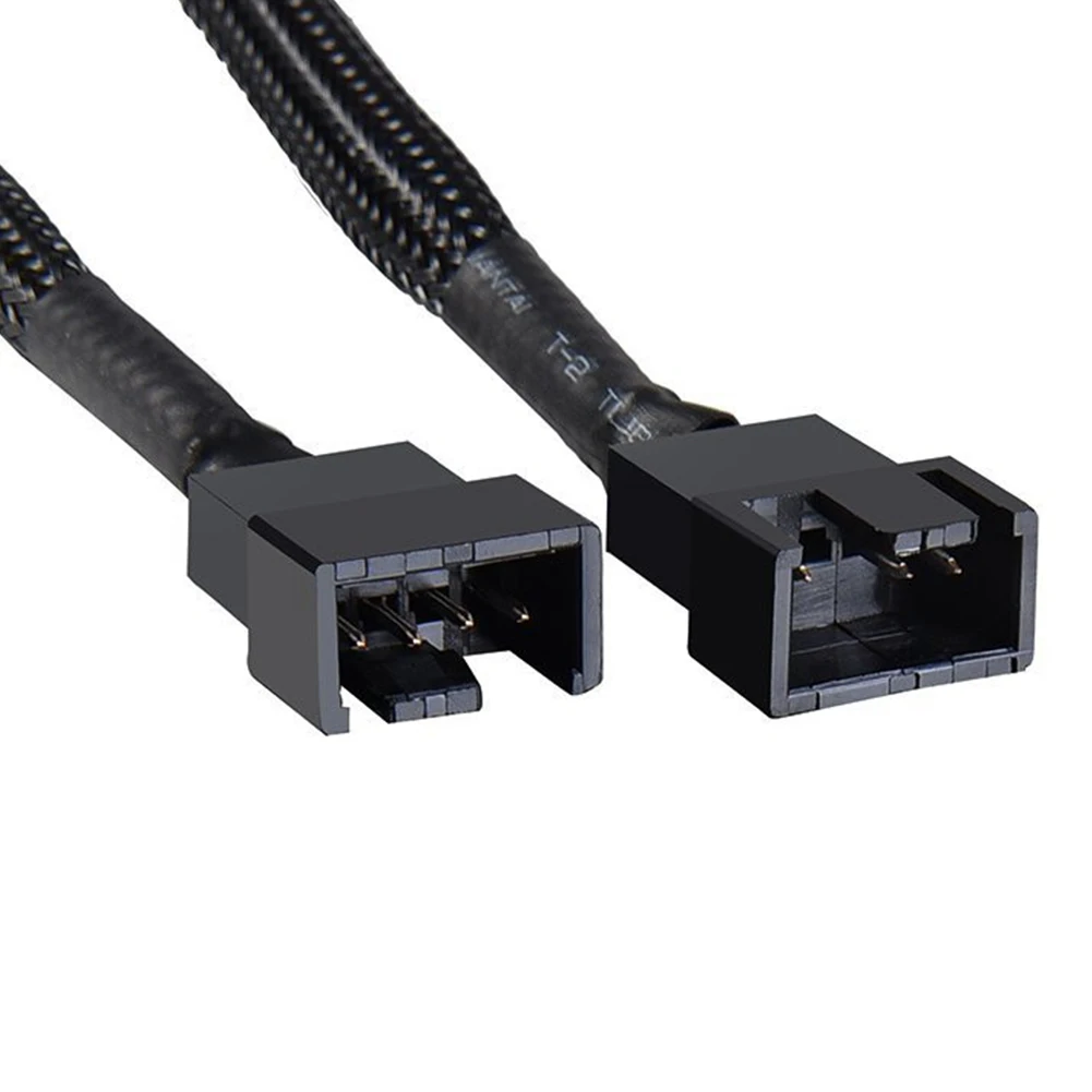 4 шт. Плетеный 3Pin аксессуары конвертер PC PWM с рукавами адаптер 1 до 2 мощность