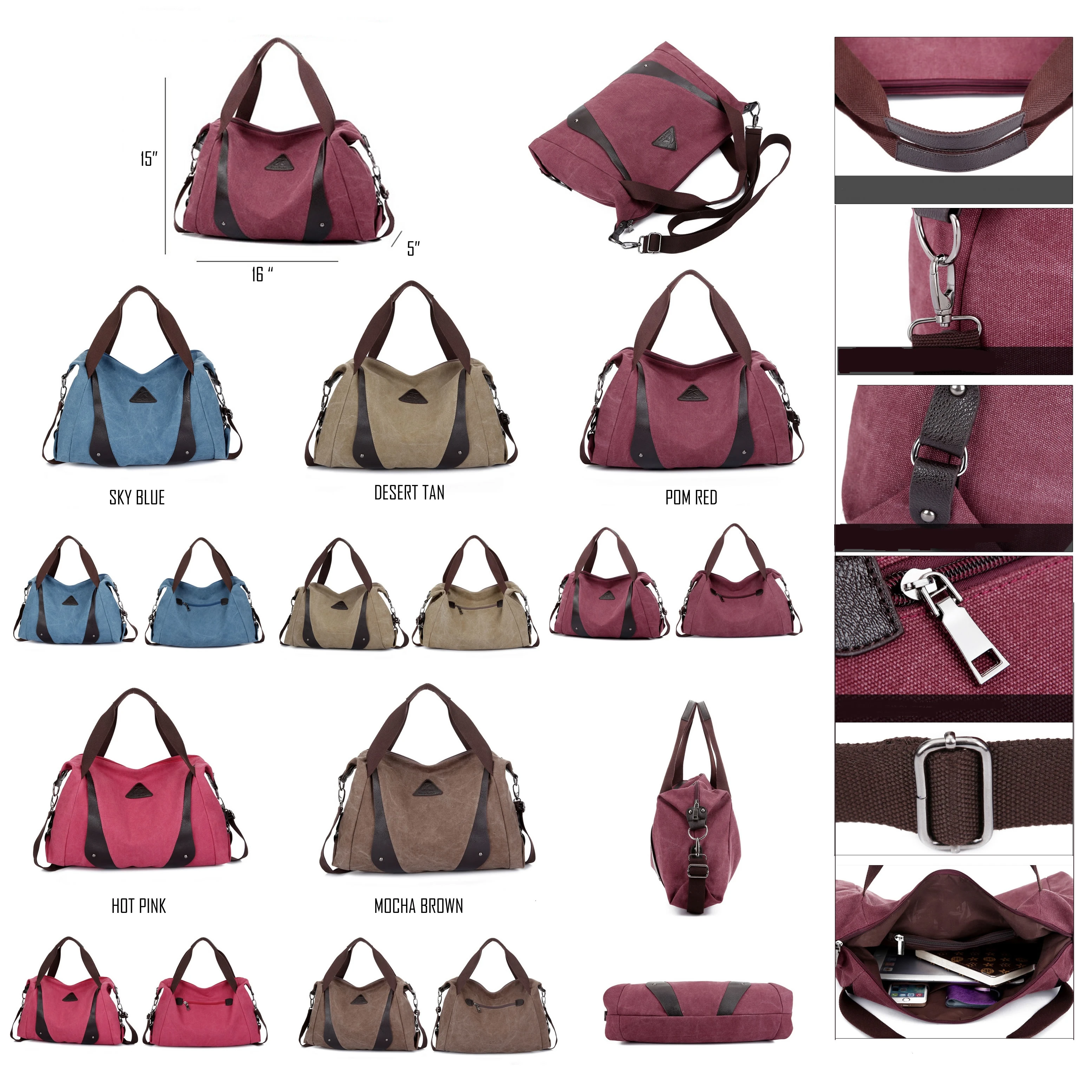 Jacqueline Canvas CrossBody Bag From Journey Collection |