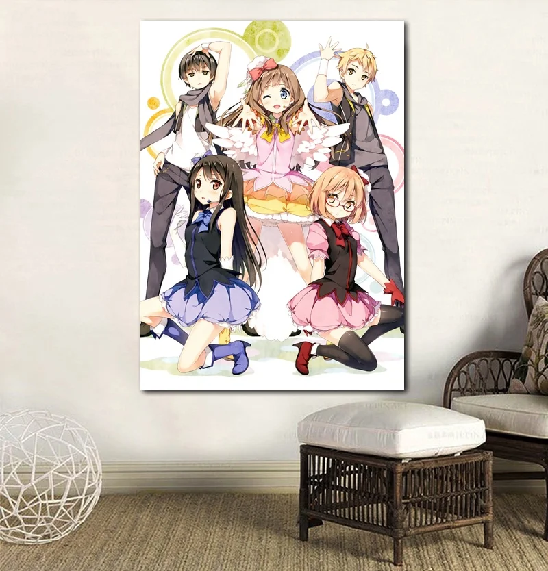 Kyoukai No Kanata Beyond The Boundary аниме художественные плакаты холст печать домашний Декор