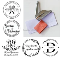 hot customize embossing stamp with your logopersonalized embossing seal for letter head wedding envelope gaufrage stamp