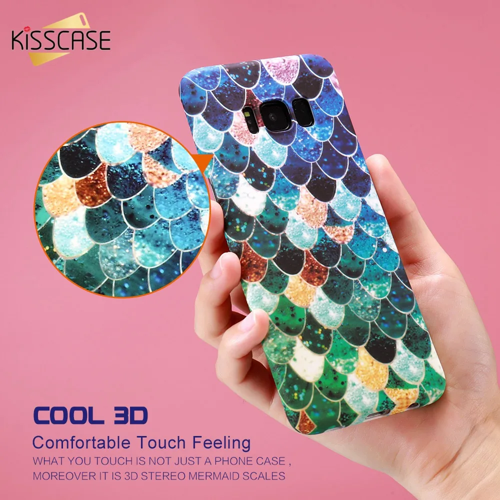 KISSCASE светящийся чехол для телефона Samsung Galaxy Note 8 S8 Plus S7 Edge A5 2017 цветной с узором