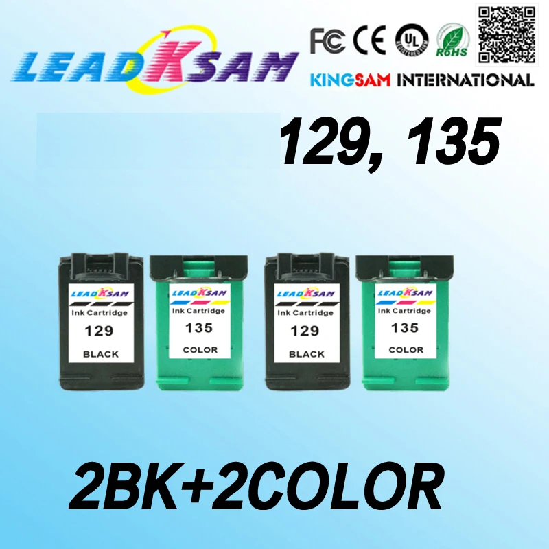 Картридж для принтера совместимый с hp129 135 129 C4110 C4140 C4150 C4170 C4183 C4188 C4190 C4193 2/4 шт.|ink