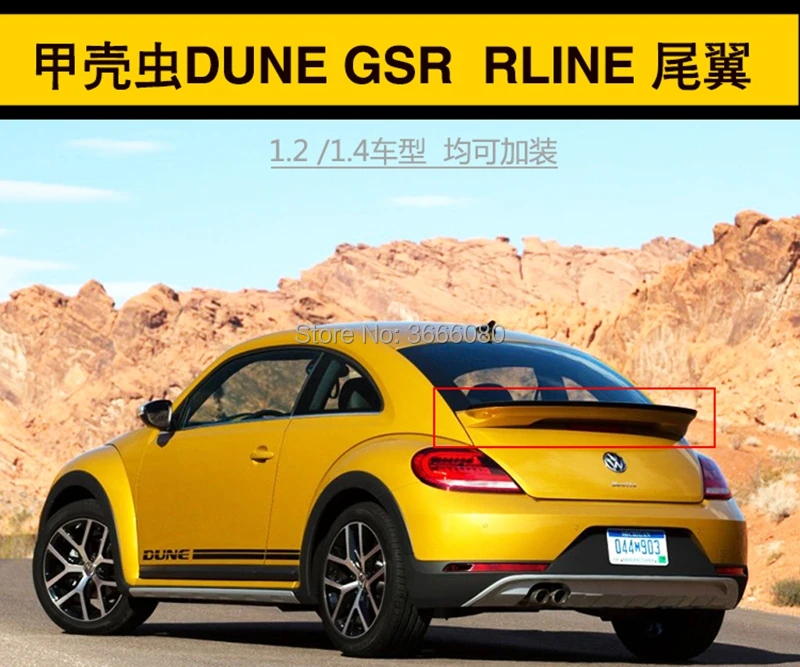 

For Volkswagen Beetle GSR/G20 2013 2014 2015 2016 2017 ABS Plastic Unpainted Primer Color Rear Spoiler Trunk Wing Lip Boot Cover