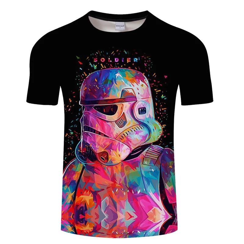 Men T Shirt 2018 Summer Fashion Star Wars Yoda /Darth Vader Streetwear -Shirt 'S Casual 3d Shirts Masks Words Hip Hop To | Мужская