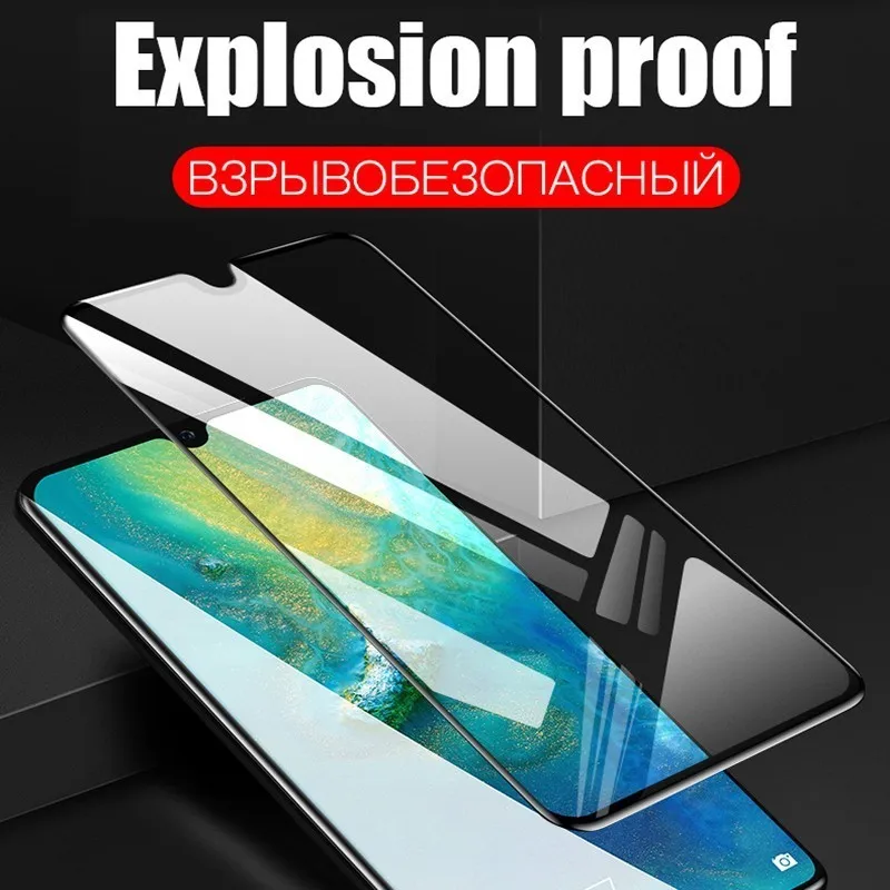 10D полное покрытие закаленное стекло для Huawei P20 P30 Lite Y6 Y7 Honor 8A 8C 9X Pro P smart Защитное Nova