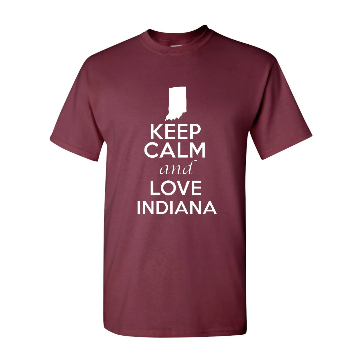 Keep Calm and Love Индиана взрослая Футболка Tee |