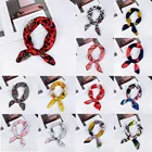 Модные женские небольшой площади атласный шарф головы и шеи шарф бандана клетка, горошек печатные головки шарфы платок minkulul