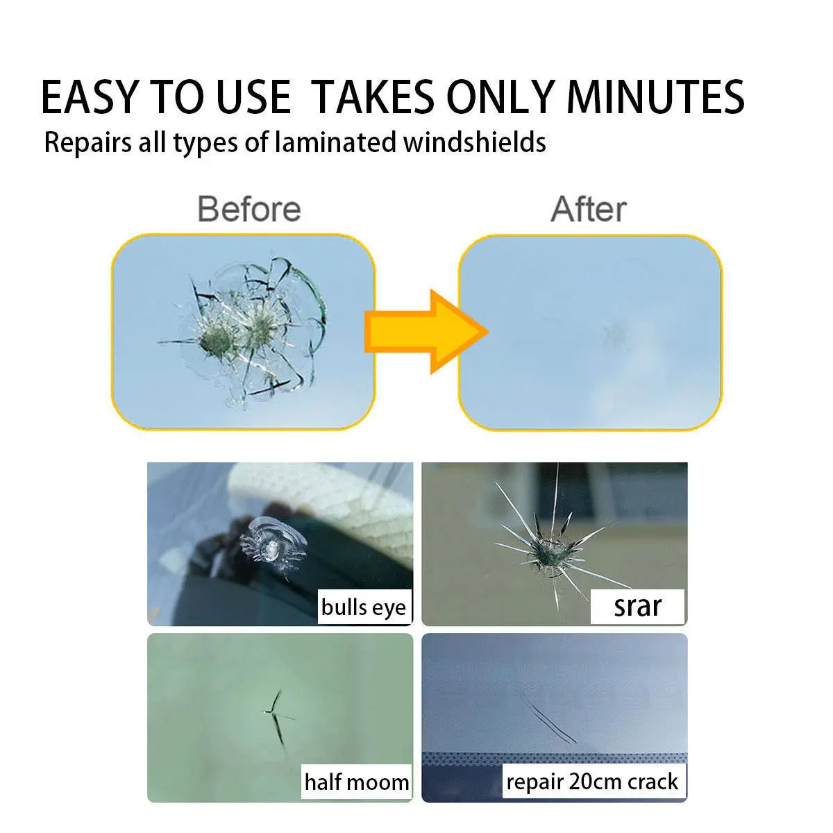 Набор для ремонта ветрового стекла премиум-класса | Автомобили и мотоциклы