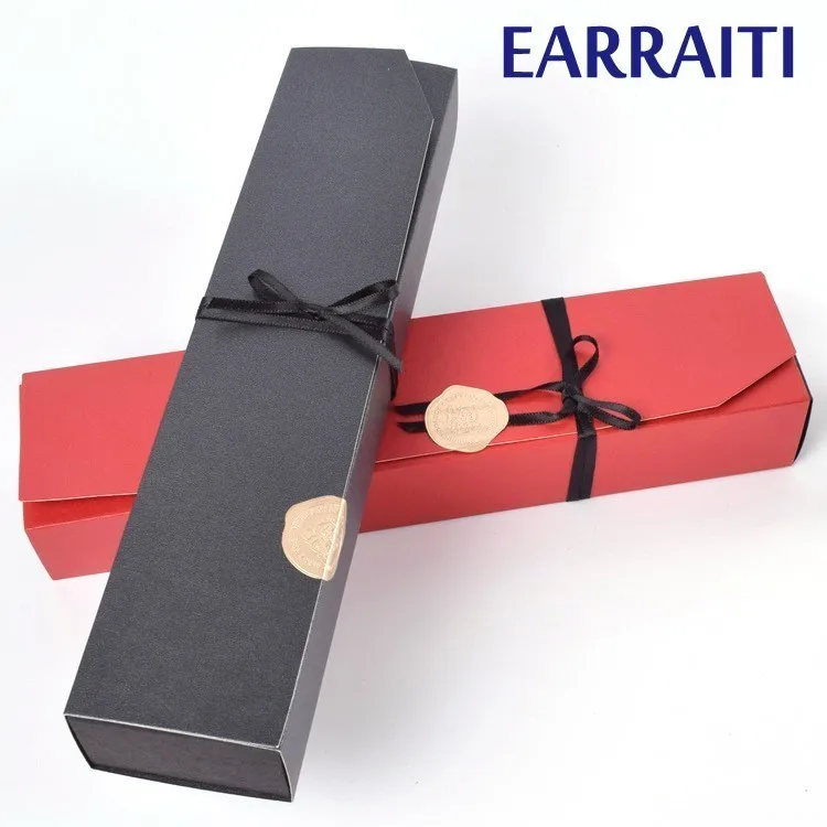 

40 PCS Chocolate Box Favors Red Black Gift Boxes For Jewellery Kraft Candy Paper Box Wedding Gift Packaging Supplier Sets Ribbon
