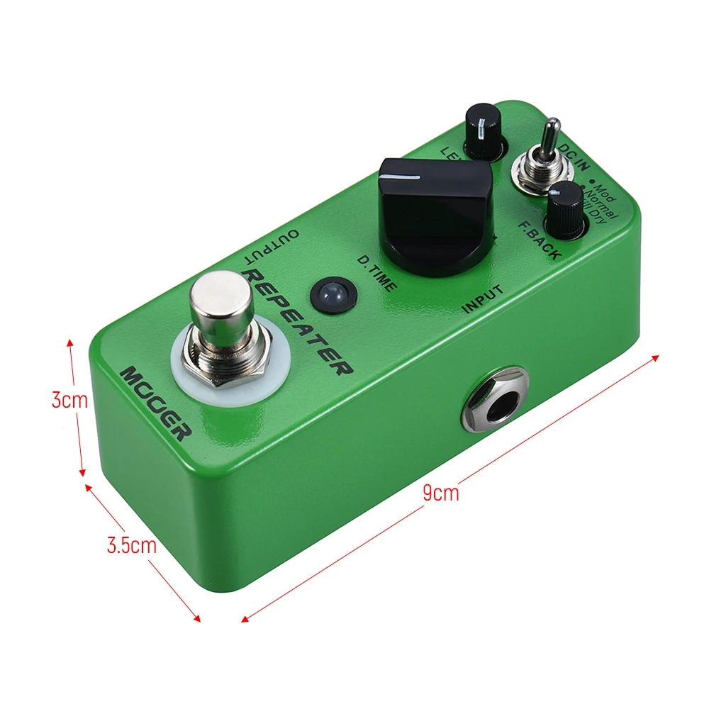 MOOER Repeater Digital Delay Guitar Effect Pedal 3 Modes True Bypass Full Metal Shell | Спорт и развлечения