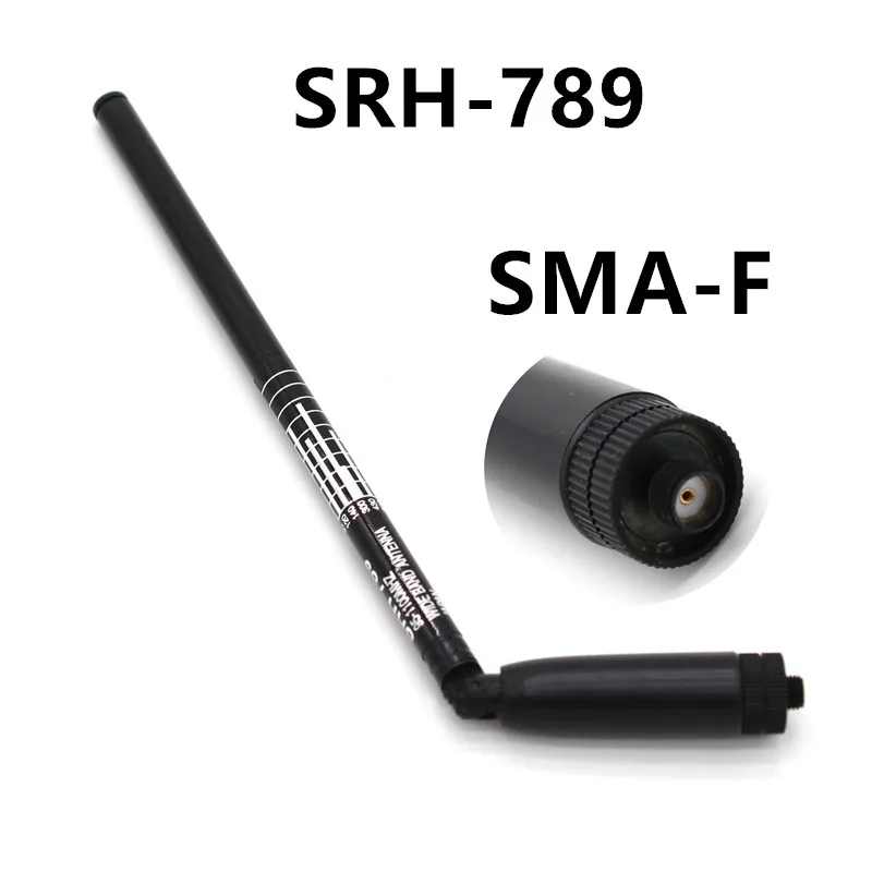 SRH789 телескопическая антенна SMA Female Двухдиапазонная 95 МГц 1100 для Baofeng TYT Wouxun Icom Walkie