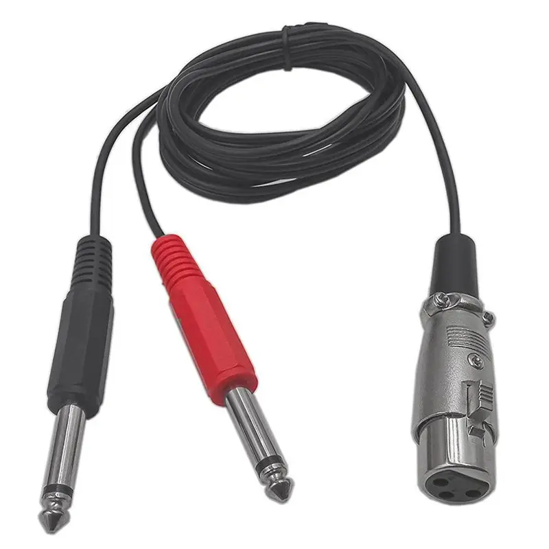 Гнездо XLR с двойным Моно 6 35 мм 1/4 дюйма моно штекер стерео аудио кабель провод для