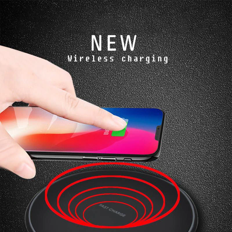 Беспроводное быстрое зарядное устройство 5 В/2 а 10 Вт QC 3 0 Qi подходит для Samsung IPhone
