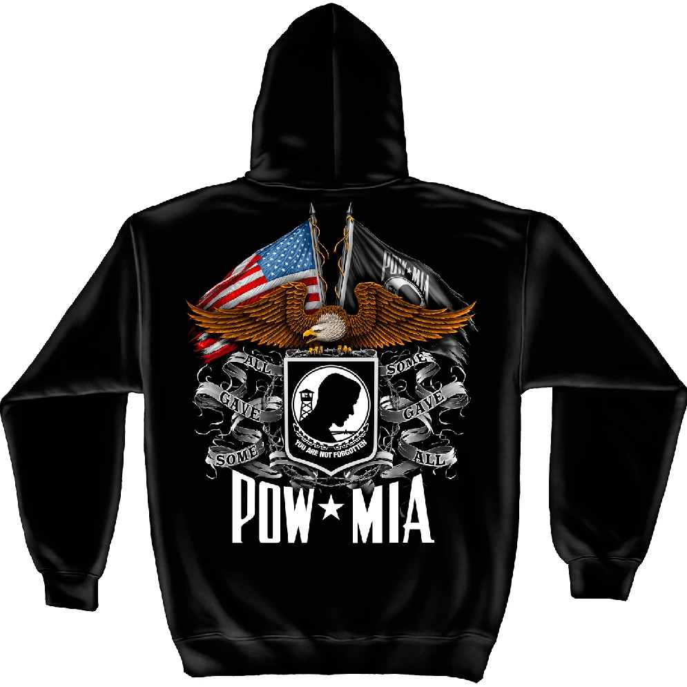 Футболка с капюшоном и двойным флагом Erazor Bits MM2149SWM Pow Mia |