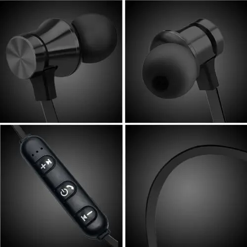 Металлические Магнитные беспроводные Bluetooth наушники Спортивная гарнитура
