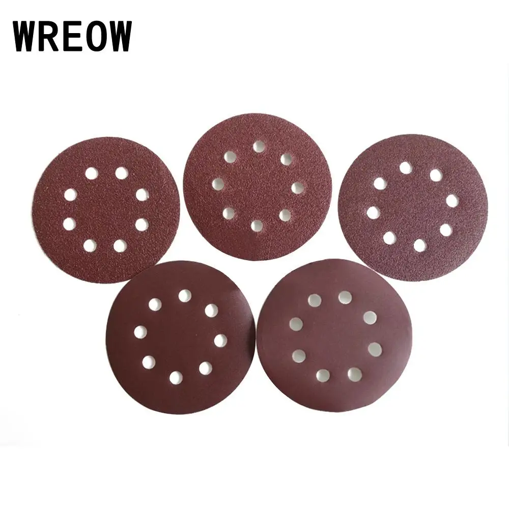 

aluminum oxide 10pcs 125mm 5 inch sanding discs sandpaper pad 8Hole Sanding Discs for Random Orbital Sander Polishing for glass