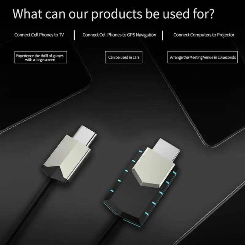 USB C Type на HDMI с поддержкой 4K 30 Гц адаптер конвертер кабель провод шнур для MacBook Galaxy