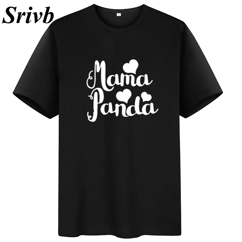 Женская хлопковая Футболка с принтом Srivb Mama Panda Повседневная футболка большого
