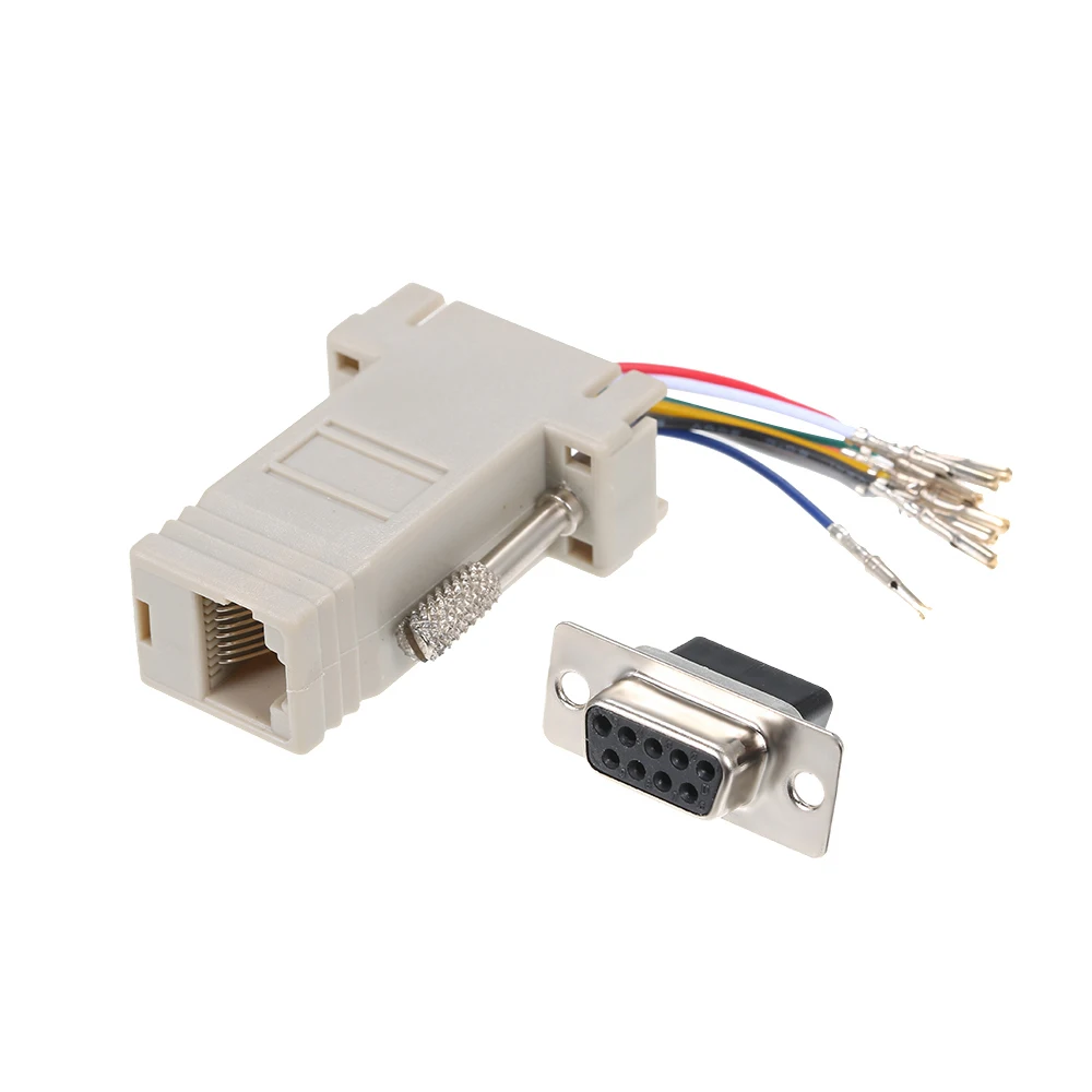 Разъем модема 8P8C для модуля RS232 RJ45 в последовательный порт гнездо дБ 9PIN адаптер