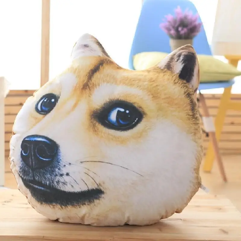 Новые Горячие 3D 38 см * 35 Samoyed плюшевая собака хаски игрушечные лошадки куклы