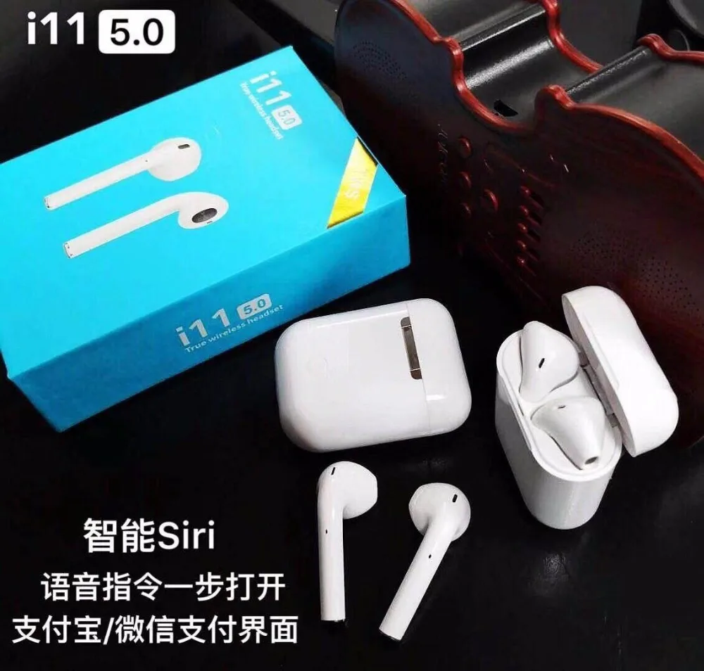 Беспроводная гарнитура i11 Bluetooth Tws 5 0 зарядка сенсорный бинауральный спортивный