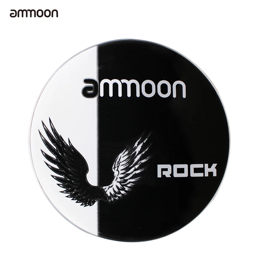 

ammoon 22 inch Drum Head Bass Drum Head with Special Wings Pattern Percussion Instruments Accessories