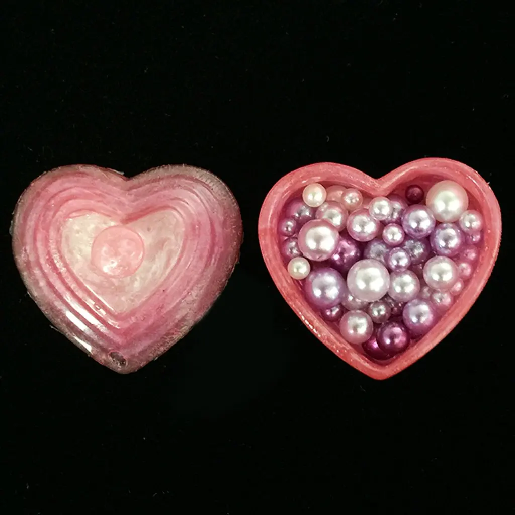Diy силиконовые формы в форме сердца коробка для хранения прессформа из смолы