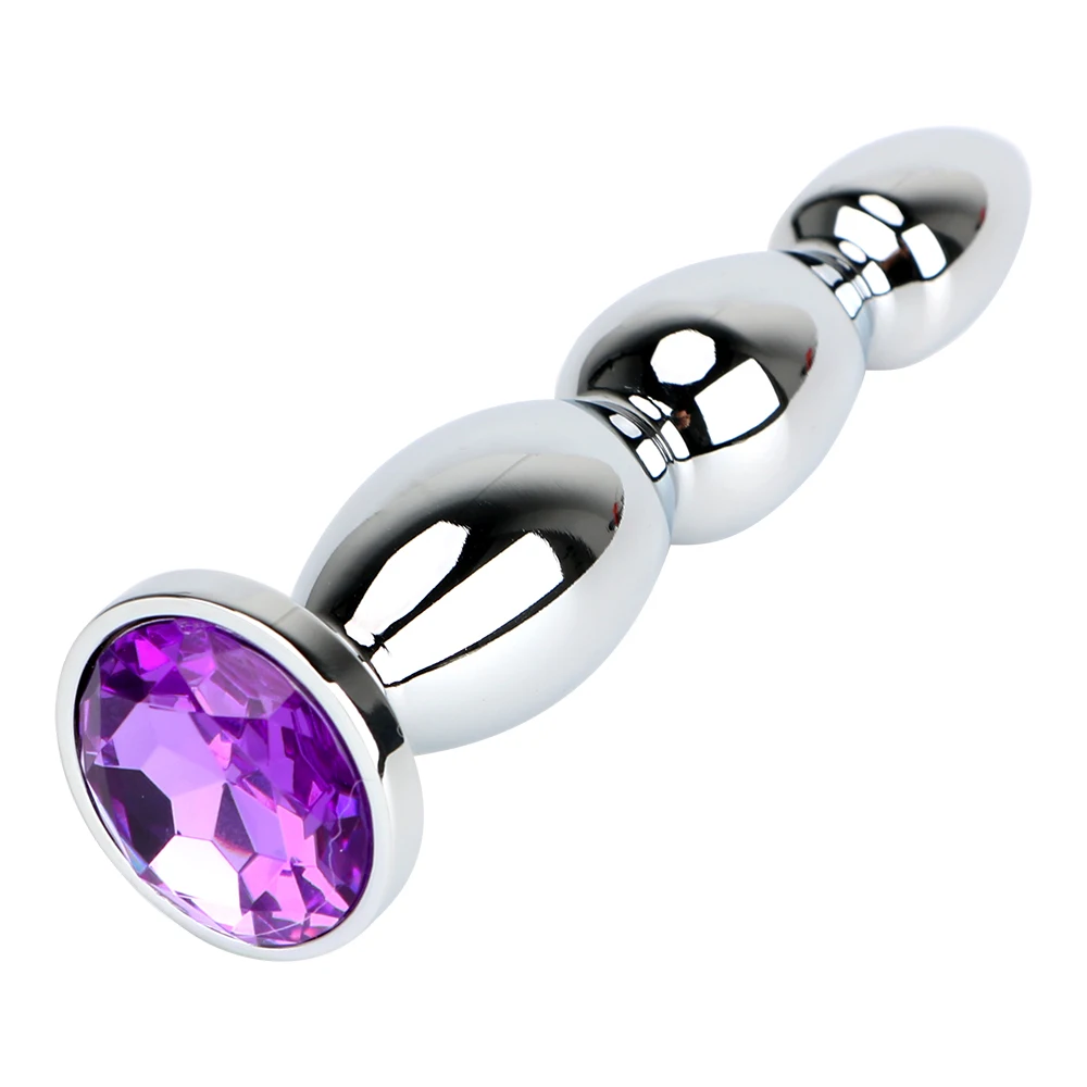 VATINE Big Size Jewel Anal Plug Metal Beads Prostate Massage Long Butt Sex Toys for Women and Men Adult Product | Красота и здоровье