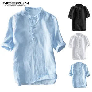 Мужская рубашка с коротким рукавом Camisa Masculina, Повседневная рубашка с коротким рукавом из хлопка, 2019