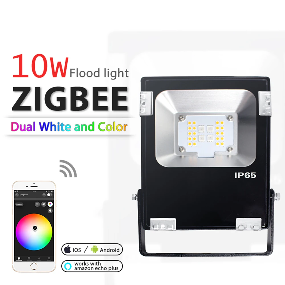 ZIGBEE ZLL светодиодный прожектор 10 Вт RGB + CCT WWCW Контроль цветовой температуры