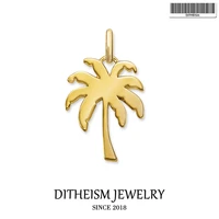 pendant gold color palm coconut tree 2018 fashion jewelry 925 sterling silver trendy gift for women men boy girls fit necklace