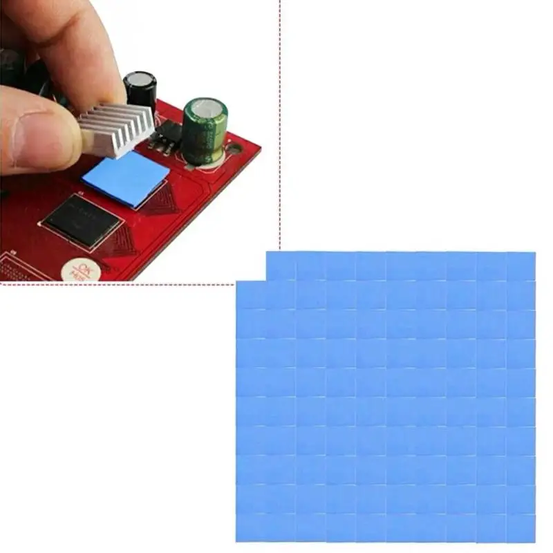 NEW 2019 High Quality 10mm*10mm*1mm 100 pcs Thermal Pad GPU CPU Heatsink Cooling Conductive Silicone HOT | Компьютеры и офис