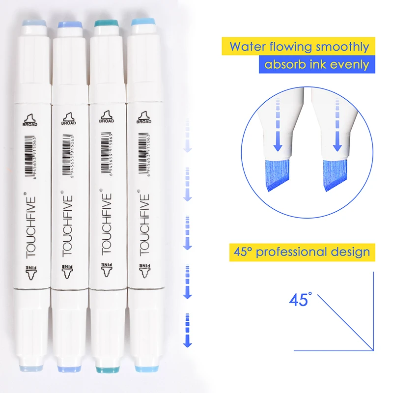 TOUCHNEW Copic Знаки 30/40/60/80 Цвета Комплект маркеров эскиз рисунок фломастеров на