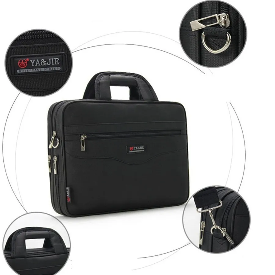 Business Men's Briefcase Large Capacity For Men's Handbags Totes 14.1 Inch Laptop Bags Black Official site Travel Crossbody Bag