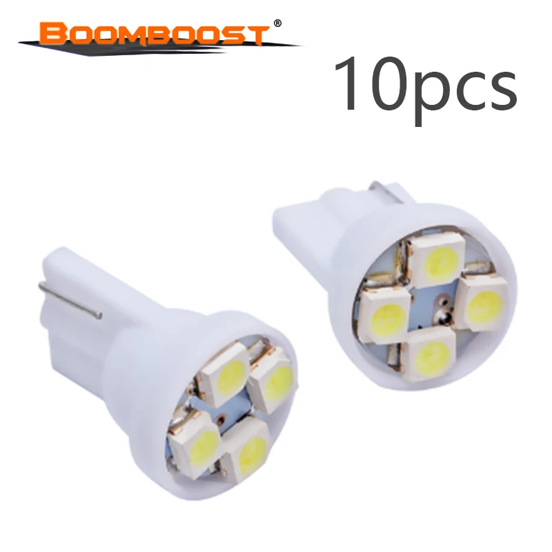 Лидер продаж 10 шт. автомобильные лампы T10 4SMD 12 В постоянного тока W5W 4 светодиода