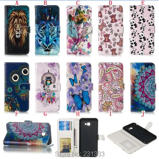 Кожаный чехол-бумажник с рельефным рисунком цветов для Samsung Galaxy J4 Plus J6 A7 2018 A9 S10 S10E