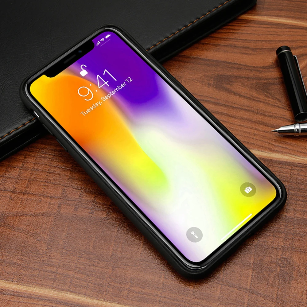 KISSCASE кожаный чехол с текстурой для iPhone X XS MAX XR винтажные ультра тонкие чехлы