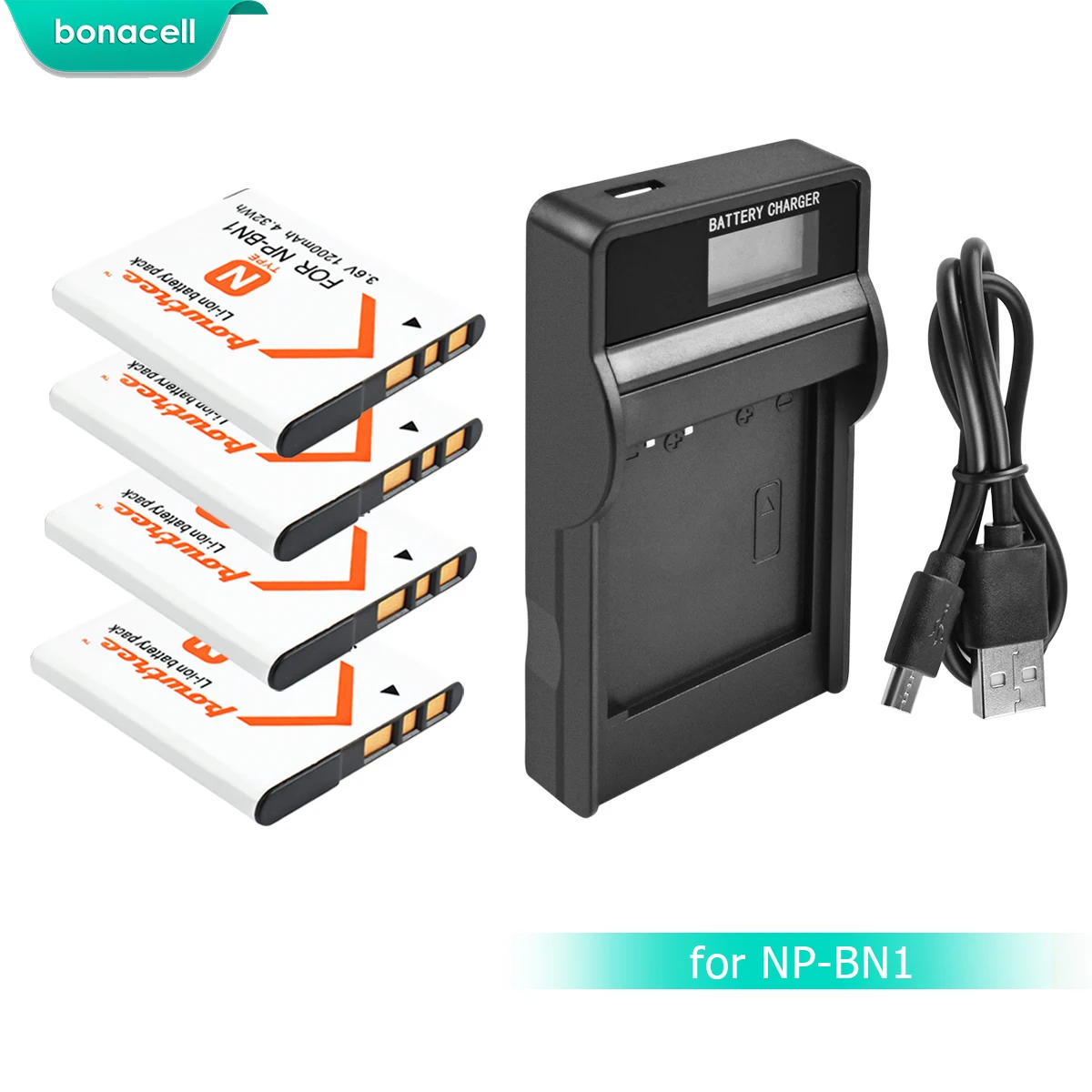 Bonacell 1200 мАч NP BN1 NPBN1 Аккумулятор для камеры + ЖК зарядное устройство Sony TX9 WX100 TX5 WX5C