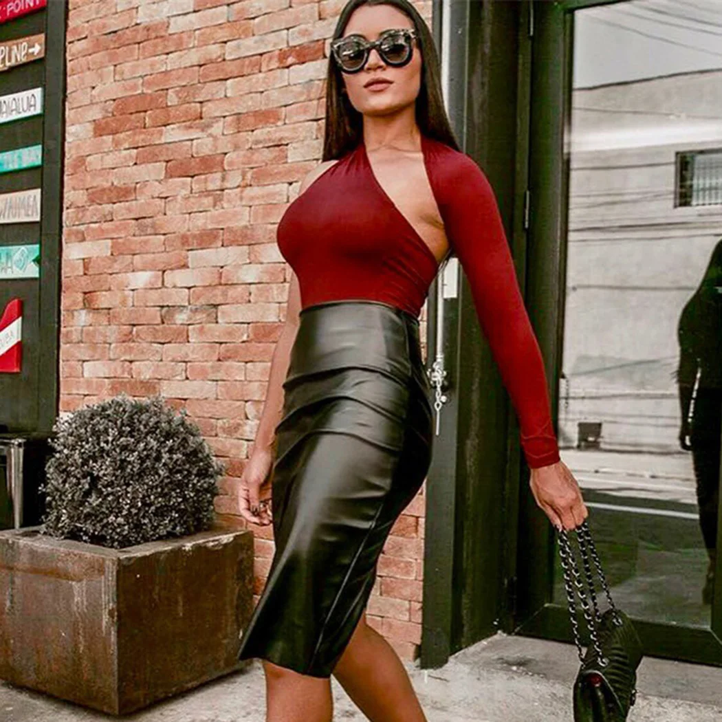 Спинки одно плечо Bodycon комбинезон Для женщин сексуальный боди пикантные черные