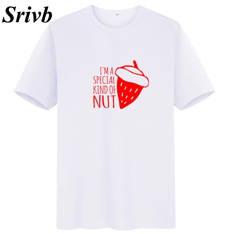 Женская футболка из хлопка Srivb I'm A Special type of Nut летняя с коротким рукавом и