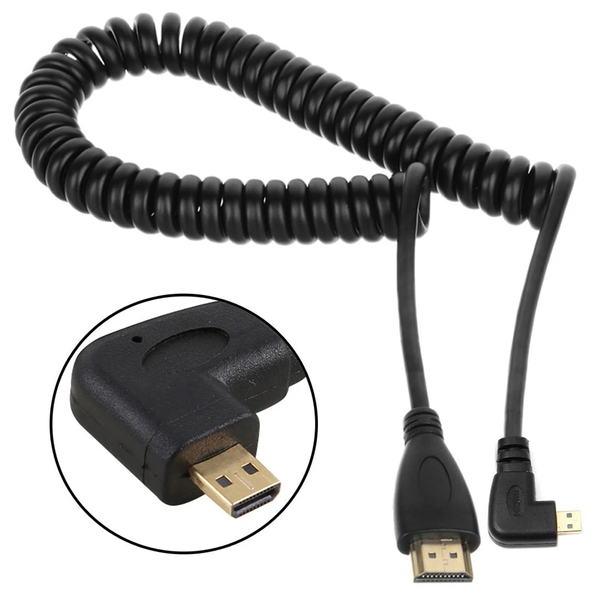 Левый Угловой Micro HDMI к Мужской кабель растягивается длина для камер| |