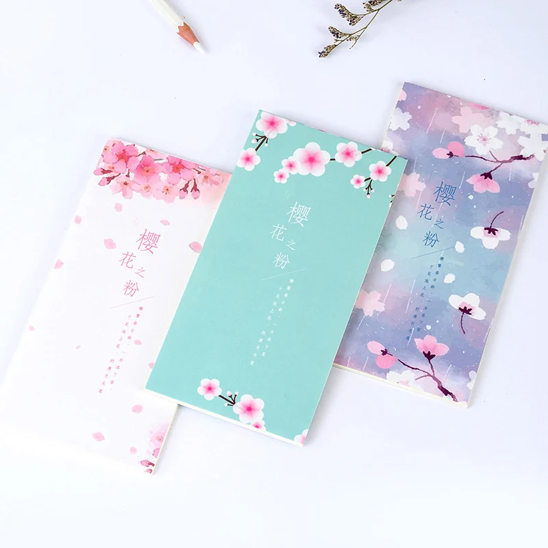 Милый Вишневый блокнот Kawaii в полоску Bullet Journal записная книжка для детей подарок