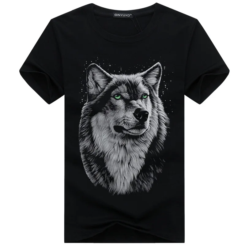 Мужская футболка с коротким рукавом 3d принтом круглым вырезом большие размеры 5XL