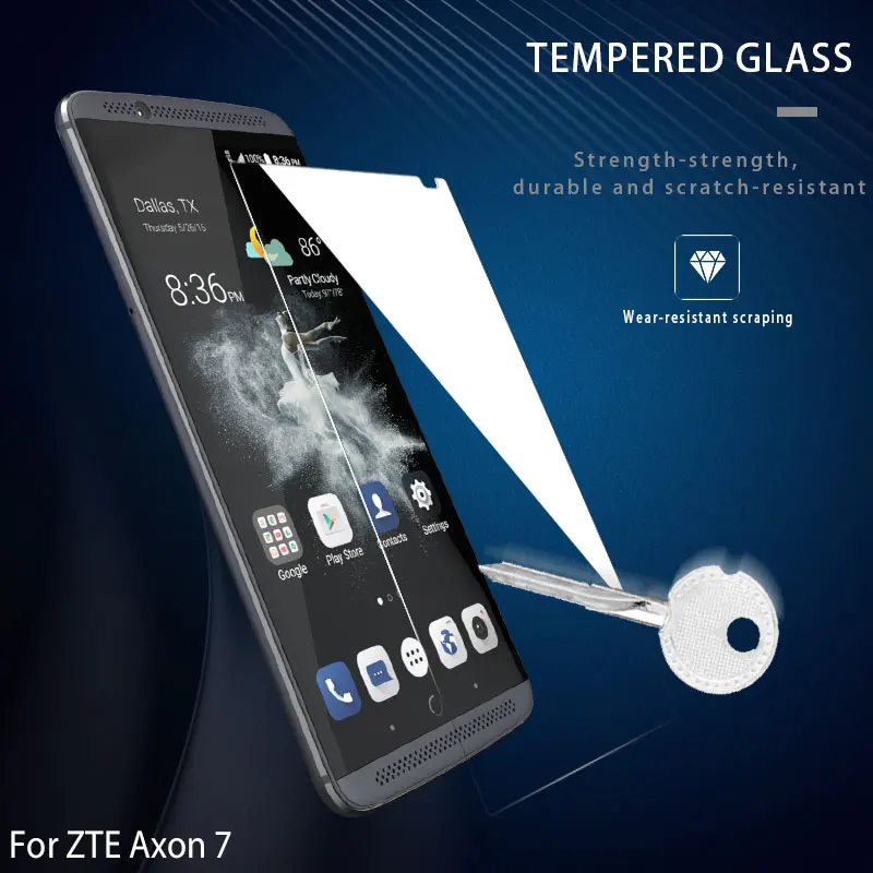 Mcdark с уровнем твердости 9H закаленное Стекло для ZTE Axon 7 Экран Защитная пленка 5