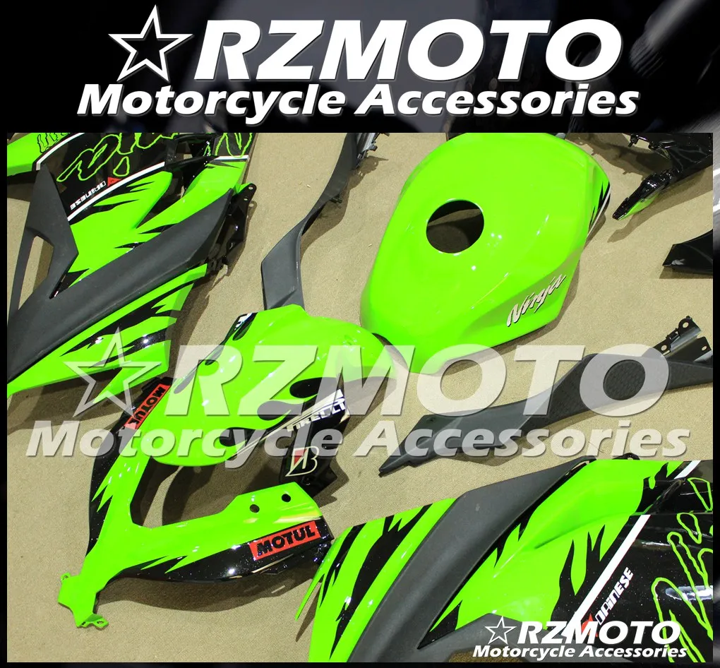 ABS обтекатель кузова комплект пригодный для Kawasaki Ninja300R 13 14 15 16 17 Ninja250R EX250 EX300 2013 2014